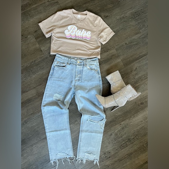 Adika Cheyenne Light Wash Cow Print Pocket Jens - Picture 2 of 7